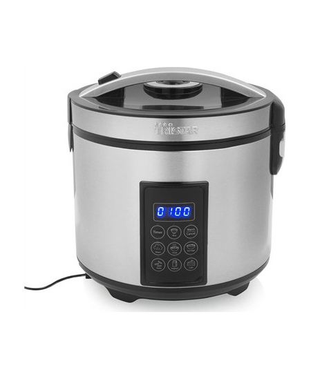 Tristar Digital Rice and Steam Cooker | RK-6138 | 900 W | 2.2 L | Number of programs 7 | Grey