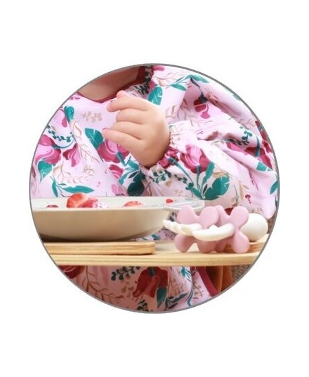 BabyOno prijuostėlė su rankovėmis gėlės, 24m+, 1477/01