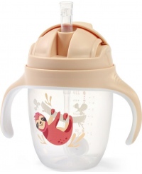 Babyono puodelis su šiaudeliu rudas 1464/04