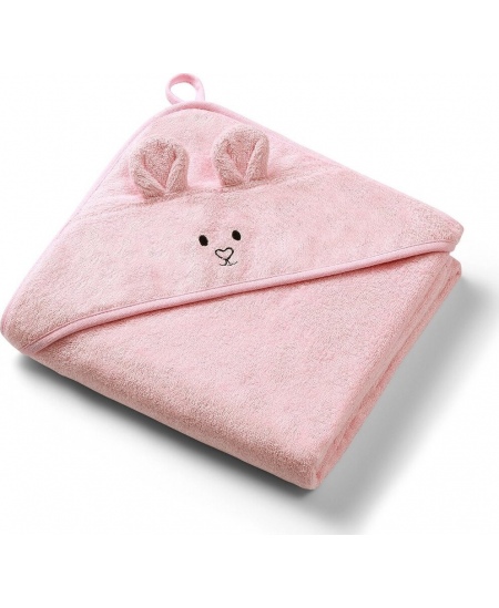 Babyono rankšluostis su gobtuvu bambukinis 100x100 rožinis 1553/01