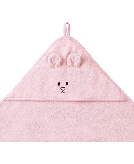 Babyono rankšluostis su gobtuvu bambukinis 100x100 rožinis 1553/01