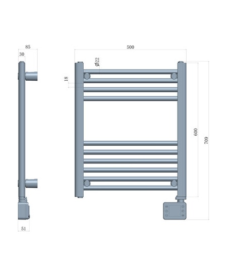 Adler LED Electric Bathroom Radiator | AD 7823 | Radiator | 400 W | White | IP24