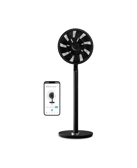 Duux | Fan | Whisper Flex Ultimate Smart | Stand Fan | Black | Diameter 34 cm | Number of speeds 30 | Oscillation | 3-26 W | Rem