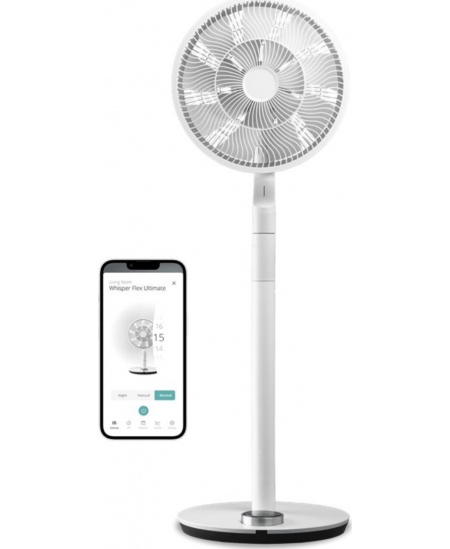 Duux | Fan | Whisper Flex Ultimate Smart | Stand Fan | White | Diameter 34 cm | Number of speeds 30 | Oscillation | 3-26 W | Rem