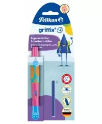 Plunksnakotis PELIKAN Griffix-4, kairiarankiams, Lovely Pink, blisteryje