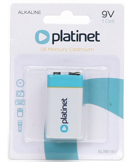 Elementas PLATINET Alkaline 6LR61 (krona), 1 vnt.