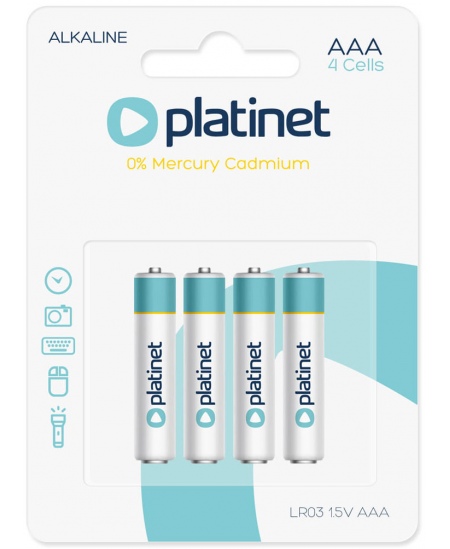 Elementai PLATINET Alkaline LR03 (AAA), 4 vnt.
