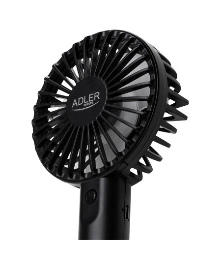 Adler Mini USB Fan | AD 7338 | Desk fan | Black | Diameter 7 cm | Number of speeds 3