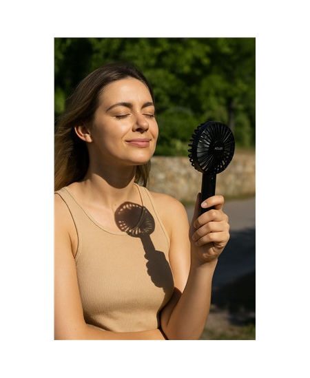 Adler Mini USB Fan | AD 7338 | Desk fan | Black | Diameter 7 cm | Number of speeds 3