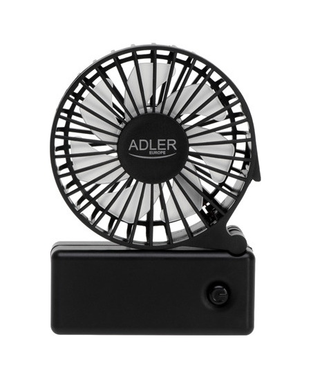 Adler Foldable mini fan | AD 7336 | Desk fan | Black | Diameter 6.5 cm | Number of speeds 1