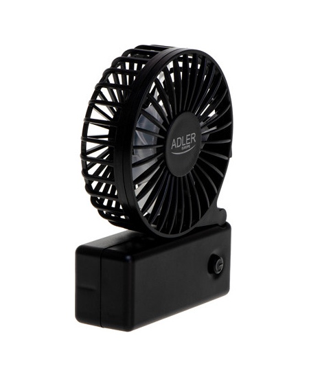 Adler Foldable mini fan | AD 7336 | Desk fan | Black | Diameter 6.5 cm | Number of speeds 1