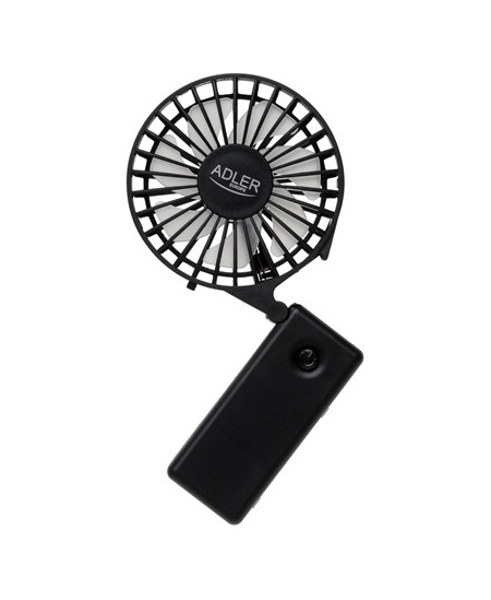 Adler Foldable mini fan | AD 7336 | Desk fan | Black | Diameter 6.5 cm | Number of speeds 1