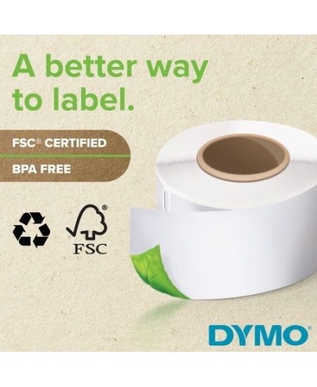 Dymo 99012 (S0722400) Etiketės 36 x 89mm, 2 ritinėliai x 260 etikečių, Balta