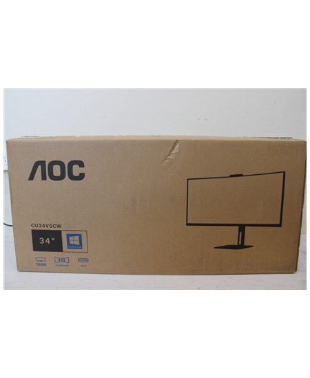 SALE OUT.  | CU34V5CW/BK | 34 " | VA | 21:9 | 100 Hz | 4 ms | 3440 x 1440 pixels | HDMI ports quantity 1 | DAMAGED PACKAGIN