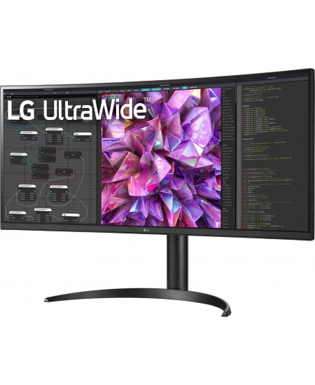 LG Curved Monitor 34WQ75C-B 34 ", IPS, QHD, 3440 x 1440, 21:9, 5 ms, 300 cd/m², Black, 60 Hz, HDMI ports quantity 2