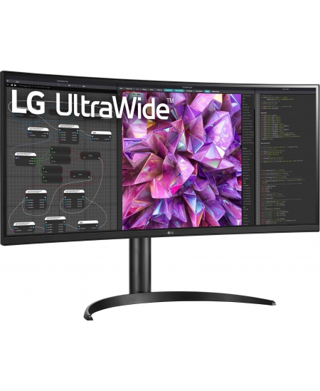 LG Curved Monitor 34WQ75C-B 34 ", IPS, QHD, 3440 x 1440, 21:9, 5 ms, 300 cd/m², Black, 60 Hz, HDMI ports quantity 2