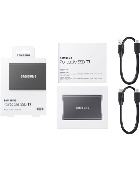 Portable SSD | T7 | 2000 GB | USB 3.2 | Gray