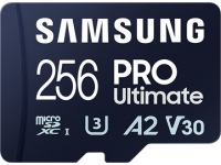 Samsung | MicroSD Card | PRO Ultimate | 256 GB | microSDXC Memory Card | Flash memory class U3, V30, A2 | SD adapter