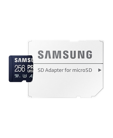Samsung | MicroSD Card | PRO Ultimate | 256 GB | microSDXC Memory Card | Flash memory class U3, V30, A2 | SD adapter