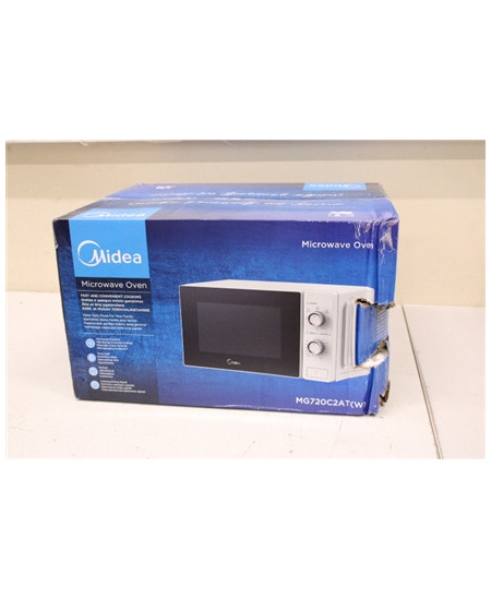 SALE OUT. Midea MG720C2AT Microwave oven with Grill, Microwave 700 W, Grill 1000 W, 20 L, White, DAMAGED PACKAGING | Microwave o