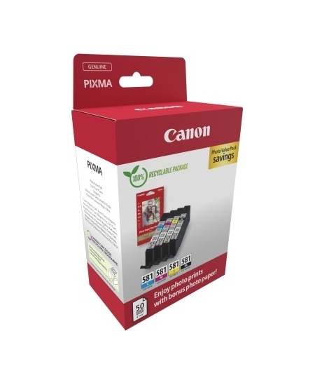 Canon CLI-581 (2106C006) Photo value pack Rašalinių kasečių komplektas, C/M/Y/BK