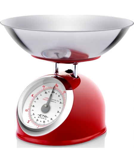 ETA | Kitchen scale | ETA577790030 Storio | Maximum weight (capacity) 5 kg | Graduation 25 g | Red