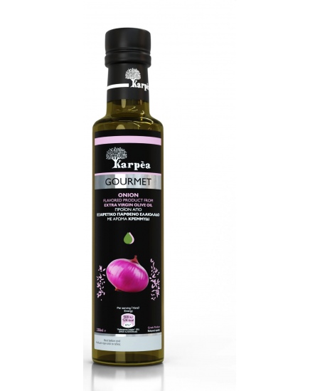 Alyvuogių aliejus KARPEA, Gourmet, extra virgin, svogūnų skonio, 250 ml