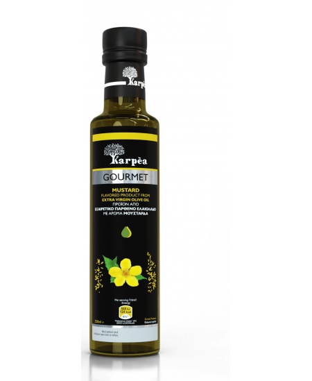Alyvuogių aliejus KARPEA, Gourmet, extra virgin, garstyčių skonio, 250 ml