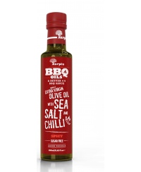 Alyvuogių aliejus KARPEA, BBQ, extra virgin, su jūros druska, čili pipiru, 250 ml