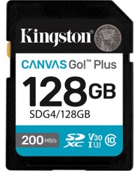 Kingston | Canvas Go! Plus | 128 GB | SD | Flash memory class Class 10, UHS-I, U3, V30
