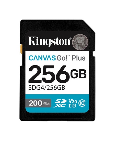 Kingston | Canvas Go! Plus | 256 GB | SD | Flash memory class Class 10, UHS-I, U3, V30