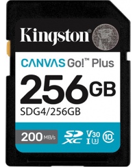 Kingston | Canvas Go! Plus | 256 GB | SD | Flash memory class Class 10, UHS-I, U3, V30