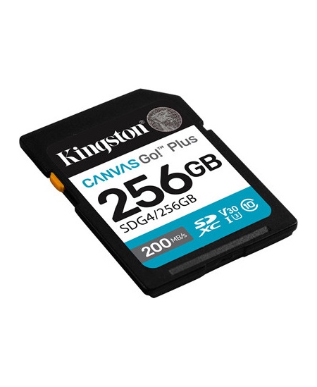 Kingston | Canvas Go! Plus | 256 GB | SD | Flash memory class Class 10, UHS-I, U3, V30