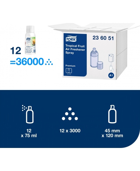 Oro gaiviklis TORK PREMIUM, 75ml., vaisių kvapo