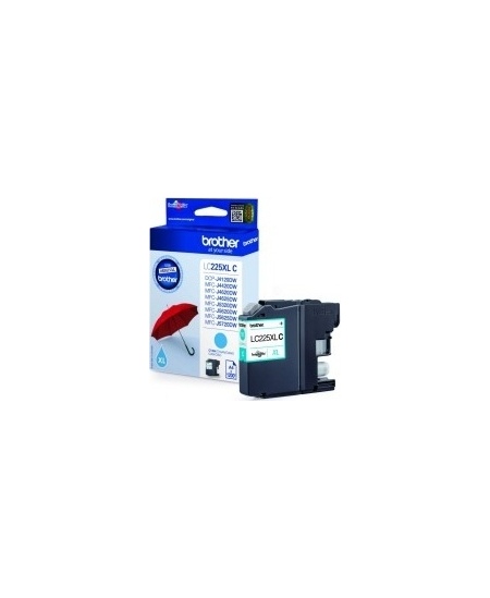 Brother LC225XL (LC225XLC) Rašalinė kasetė, Žydra