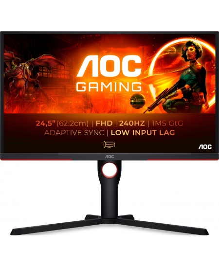 AOC | Monitor | 25G3ZM/BK | 24.5 " | VA | FHD | 16:9 | 240 Hz | 1 ms | 1920 x 1080 | 300 cd/m² | HDMI ports quantity 2 | B