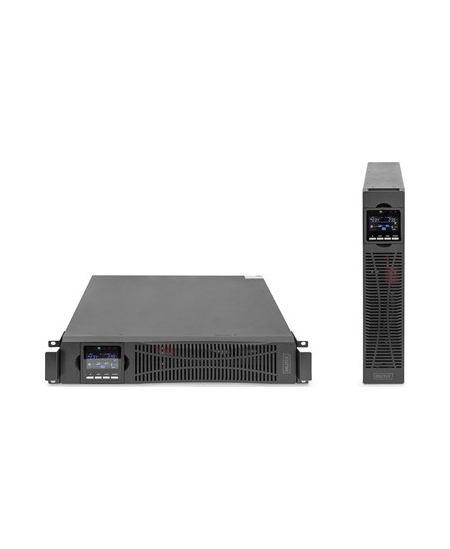 DIGITUS OnLine UPS, rack/tower, 1500VA, 1500W, LCD, 8 x C13, 1 x C19, RS-232, USB, RJ45, SNMP card (optional), relay card (optio