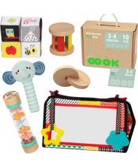 TOOKY TOY Box Pudełko XXL Montessori Edukacyjne 6w1 Sensoryczne 3-4 Mies