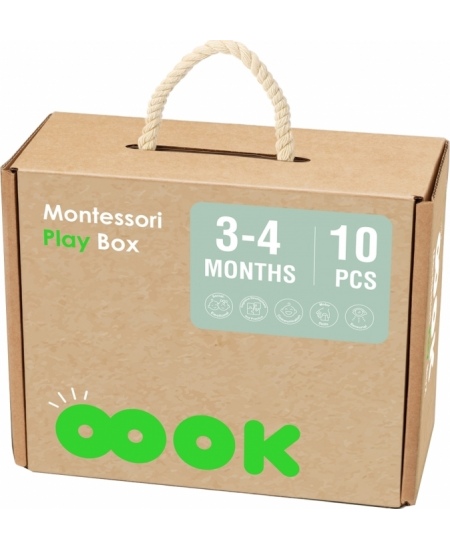 TOOKY TOY Box Pudełko XXL Montessori Edukacyjne 6w1 Sensoryczne 3-4 Mies