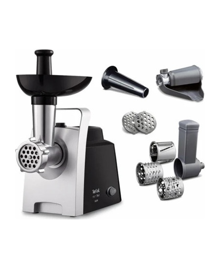 TEFAL | Meat Grinder | NE109838 | Stainless Steel/Black | 1400 W | Number of speeds 1 | Throughput (kg/min) 1.7