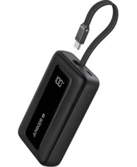 Anker Power Bank with Built-In USB-C Cable | A1688H11 | 10000 mAh | Black