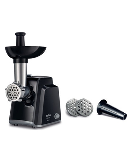 TEFAL | Meat mincer | NE105838 | Black | 1400 W | Number of speeds 1 | Throughput (kg/min) 1.7 | The set includes 3 stainless st