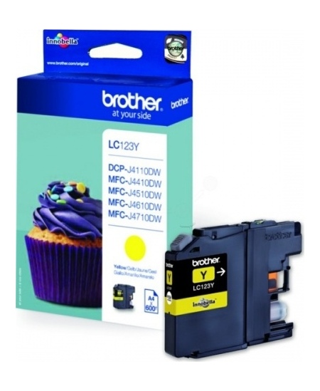 Brother LC123 (LC123Y) Rašalinė kasetė, Geltona