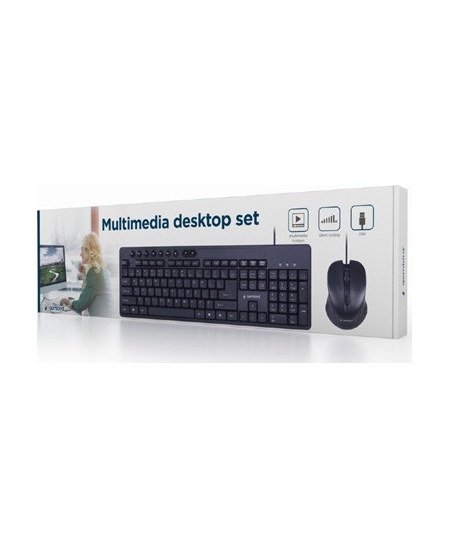 Klaviatūra su pele Gembird Multimedia KBS-UM-04, laidinė, EN