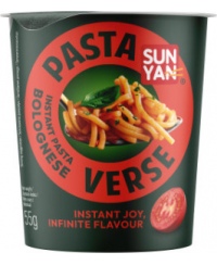 Greitai paruošiami makaronai SUN YAN, Pasta Verse, su bolonijos padažu, 55g