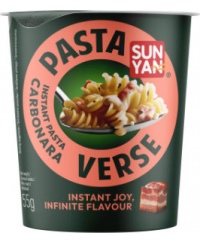 Greitai paruošiami makaronai SUN YAN, Pasta Verse, su Carbonara padažu, 55g
