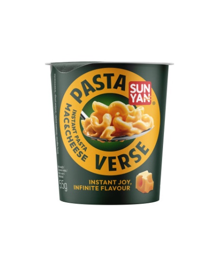 Greitai paruošiami makaronai SUN YAN, Pasta Verse, su sūrio ir grietinėlės padažu, 55g
