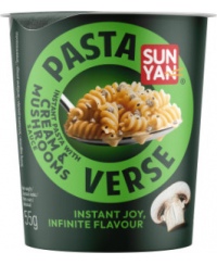 Greitai paruošiami makaronai SUN YAN, Pasta Verse, su grybais ir grietinėlės padažu, 55g