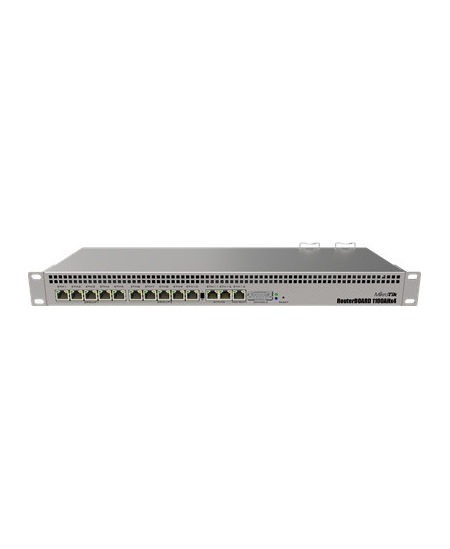 Mikrotik Wired Ethernet Router RB1100x4, 1U Rackmount, Quad core 1.4GHz CPU, 1 GB RAM, 128 MB, 13xGigabit LAN, 1xSerial console 