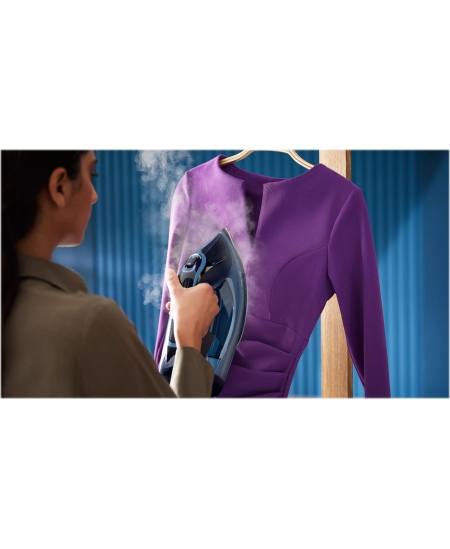 Philips | DST8020/20 Azur 8000 Series | Steam Iron | 3000 W | Water tank capacity 300 ml | Continuous steam 55 g/min | Light blu